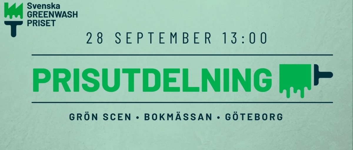 Prisutdelning greenwashpriset 2024