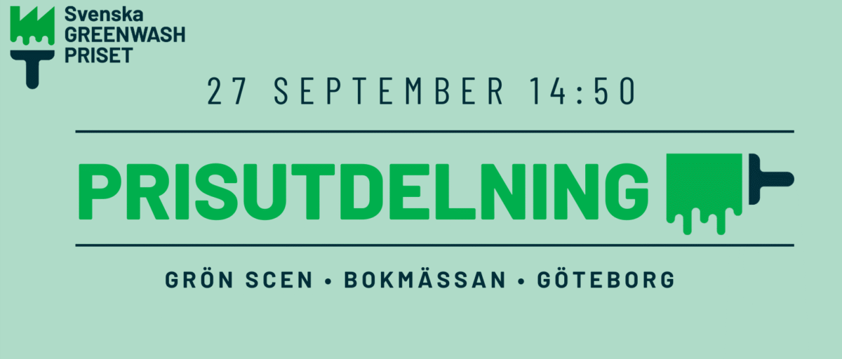 Prisutdelning greenwashpriset 2025